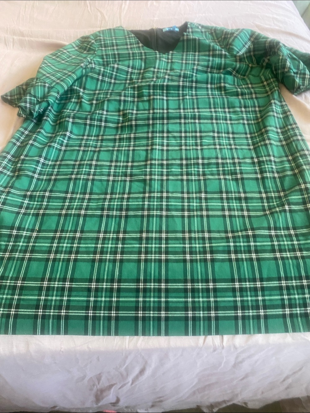 Draper James Green Plaid Midi Dress